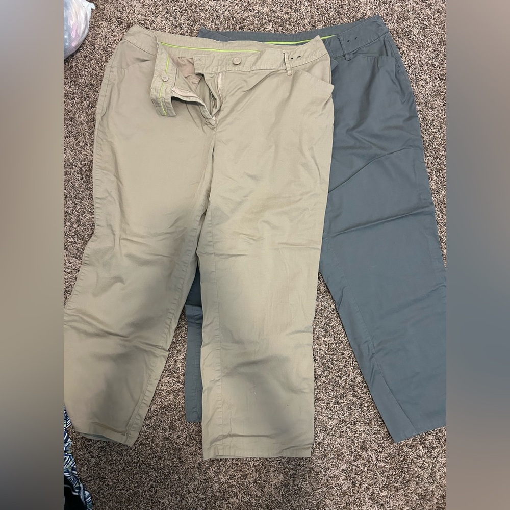 Set of 2 Avenue Tan and Gray Chinos Versatile Cotton Blend